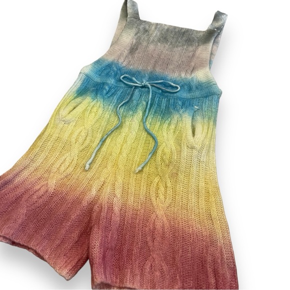 UNIF | Cake Rainbow Knit Romper Overalls - Picture 5 of 8